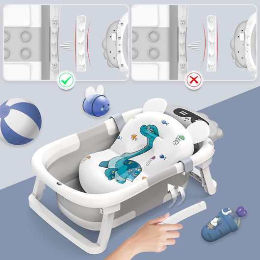 Foldable Baby Bathtub with Non-Slip Support