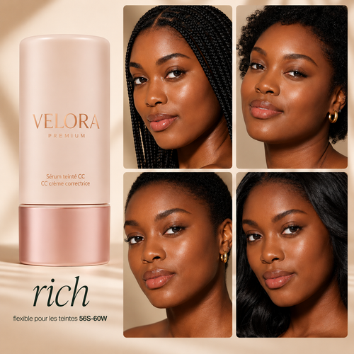 Velora Teint™ | Sérum CC Correcteur de Teint qui s'Adapte à Votre Peau