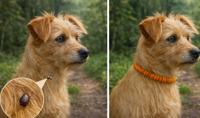 Collier d'ambre Velora. Protégez votre chien des tiques
