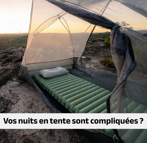 Velora Bivouac™ | Le matelas de camping qui transforme vos nuits en tente en vraies nuits de sommeil
