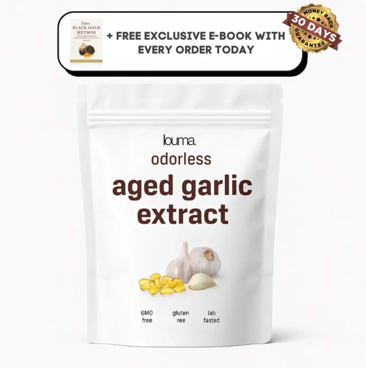 Premium Aged Garlic Extract – 7500mg Odor-Free Formula