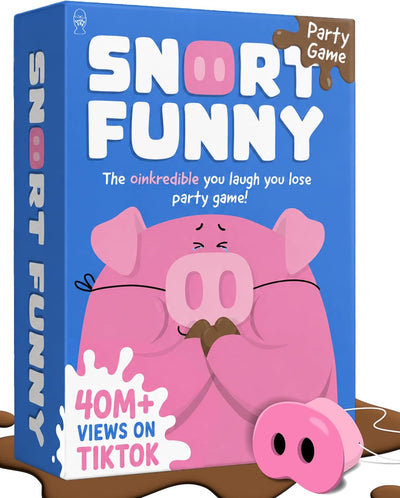 Snort Funny, jeu de societe avec groins de cochon et 150 cartes en francais