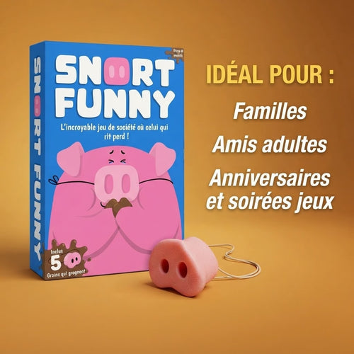 Snort Funny™ | Le Jeu des Groins | 5 Groins + 150 Cartes en Français