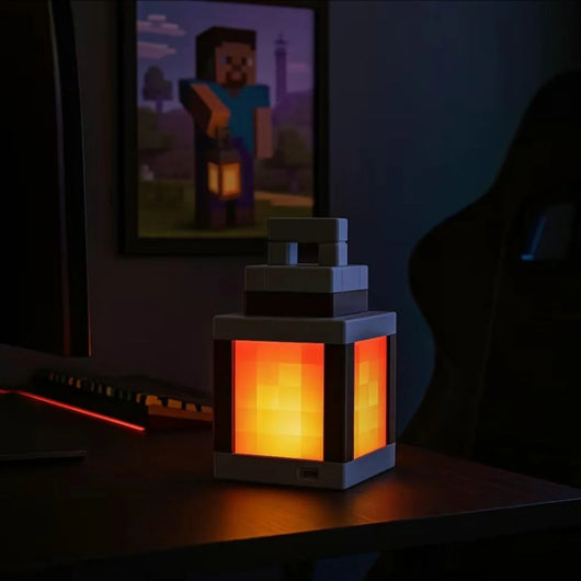 Torche Pixel, veilleuse Minecraft rechargeable