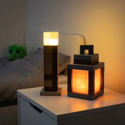 Torche Pixel, veilleuse Minecraft rechargeable