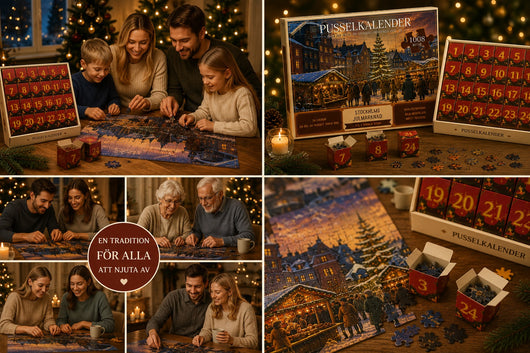 Calendrier de l'Avent Puzzle 2026 | 24 boîtes, 1008 pièces, un tableau de Noël