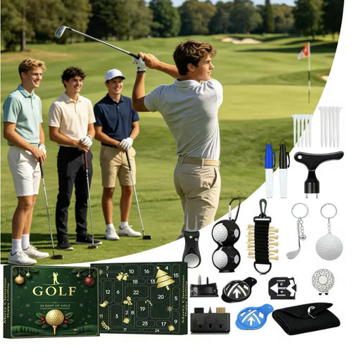 Calendrier de l'Avent Golf 2026 | 24 cases, 24 accessoires qu'il utilise vraiment