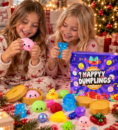 Calendrier de l'Avent Squishy de Noël 2026 | 24 cases, 24 squishy tout doux différents